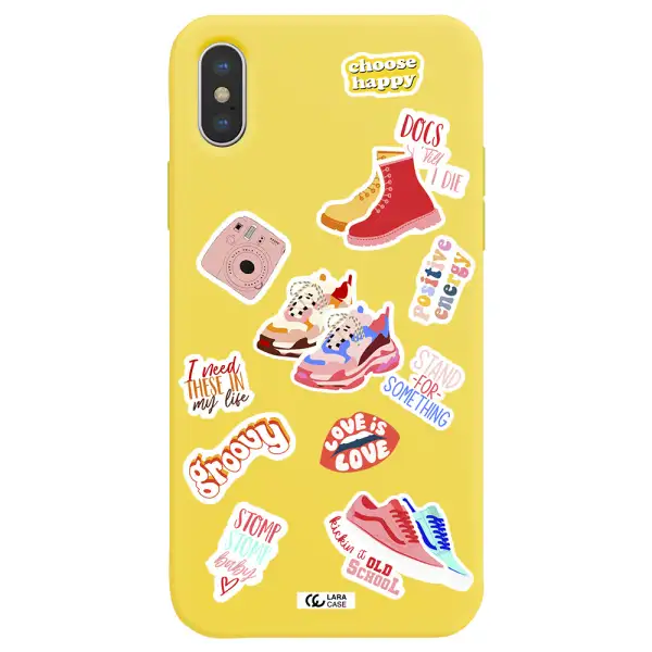 Positive Energy Apple iPhone XS max Silicone canary yellow Case