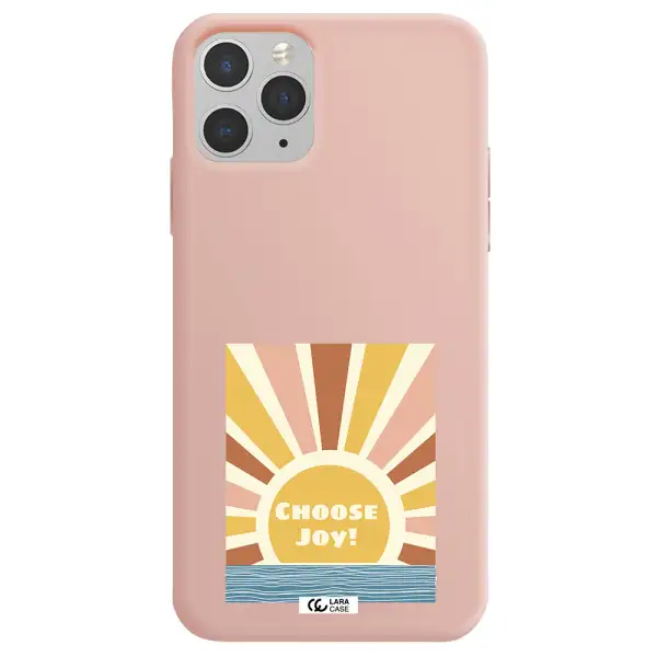 Sunshine Apple iPhone 11 pro Silicone pastel pink Case