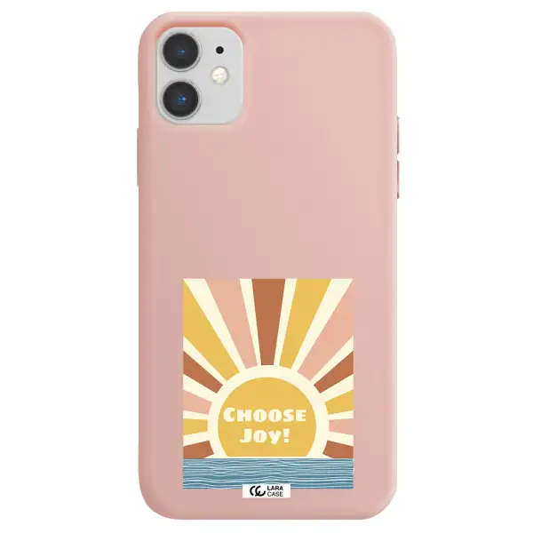 Sunshine Apple iPhone 11 Silicone pastel pink Case