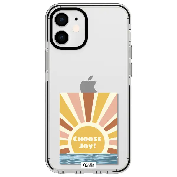 Sunshine Apple iPhone 12 mini impact black border Case