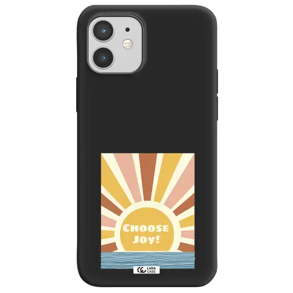 Sunshine Apple iPhone 12 mini Silicone black Case