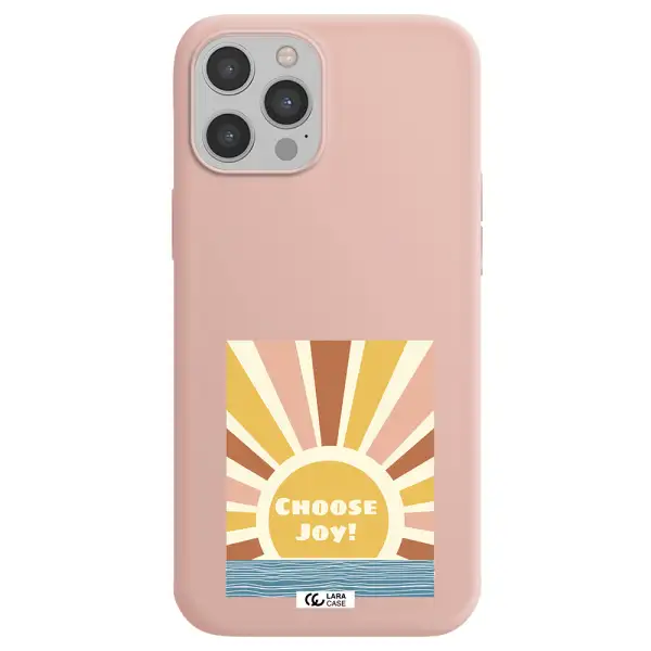 Sunshine Apple iPhone 12 pro max Silicone pastel pink Case