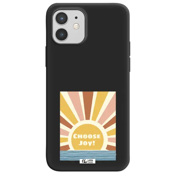 Sunshine Apple iPhone 12 Silicone black Case