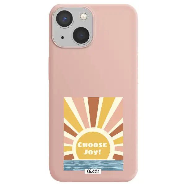Sunshine Apple iPhone 13 mini Silicone pastel pink Case