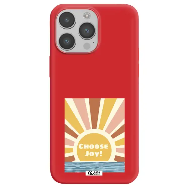 Sunshine Apple iPhone 14 pro max Silicone Imperial Red Case