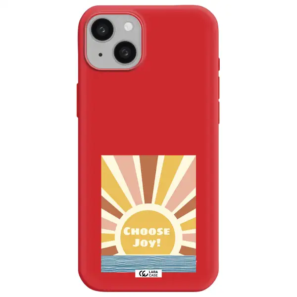 Sunshine Apple iphone 15 plus Silicone Imperial Red Case