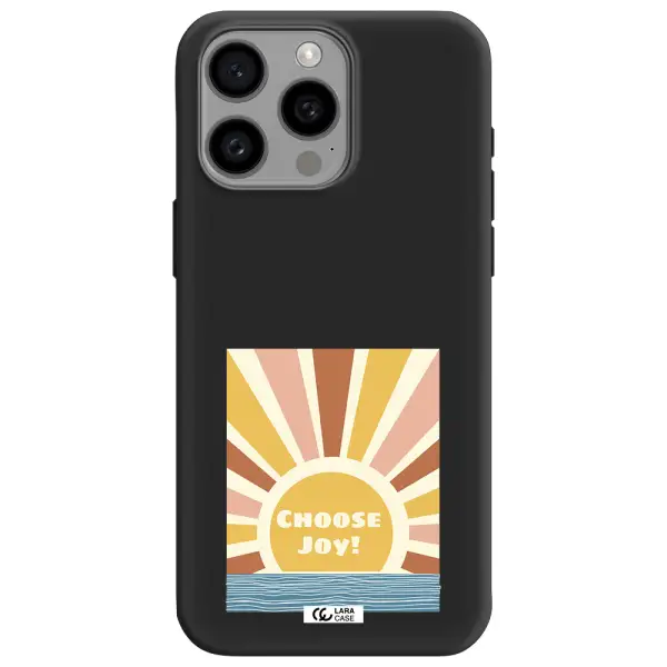 Sunshine Apple Iphone 15 Pro max Silicone black Case