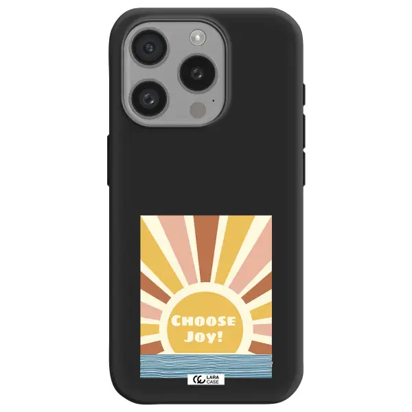 Sunshine Apple Iphone 15 Pro Silicone Black Case