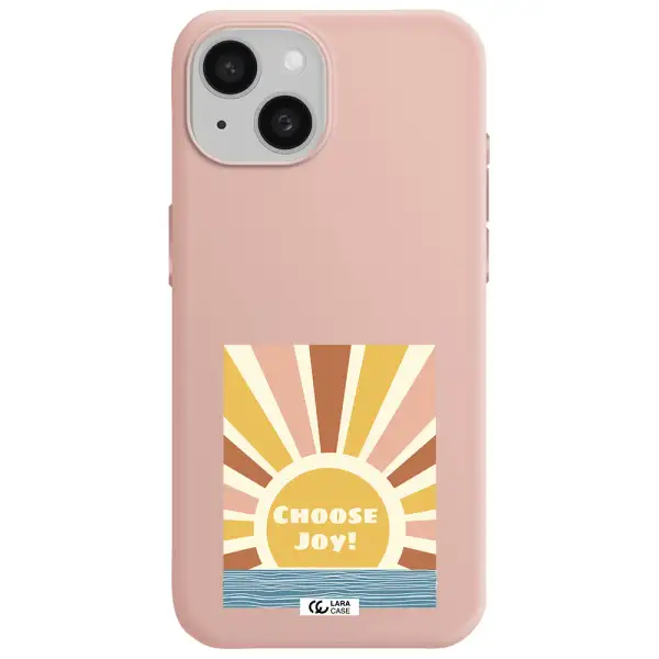 Sunshine Apple Iphone 15 Silicone Pastel Pink Case