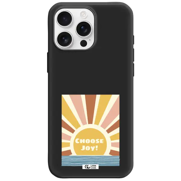 Sunshine Apple Iphone 16 Pro Max Silicone Black Case