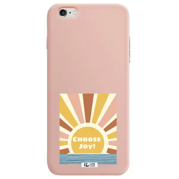 Sunshine Apple iPhone 6 plus Silicone pastel pink Case