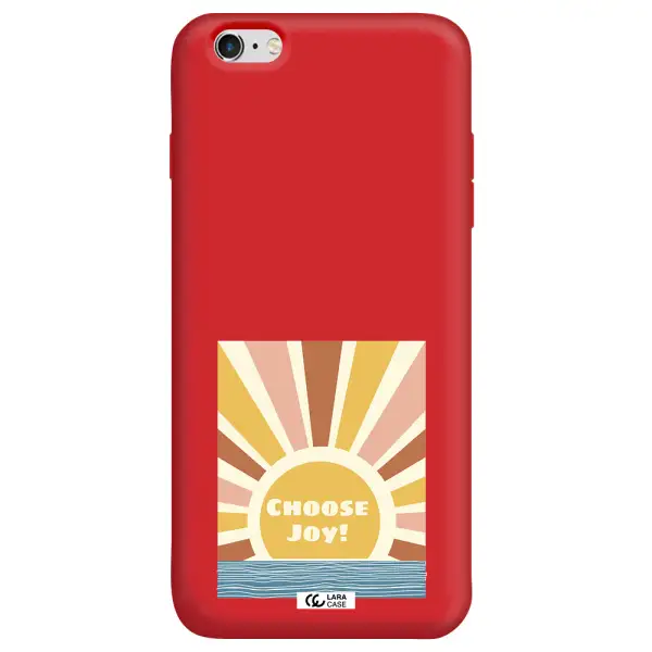 Sunshine Apple iPhone 6 s plus Silicone Imperial Red Case