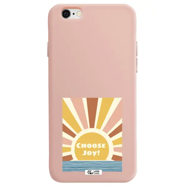 Sunshine Apple iPhone 6 Silicone pastel pink Case