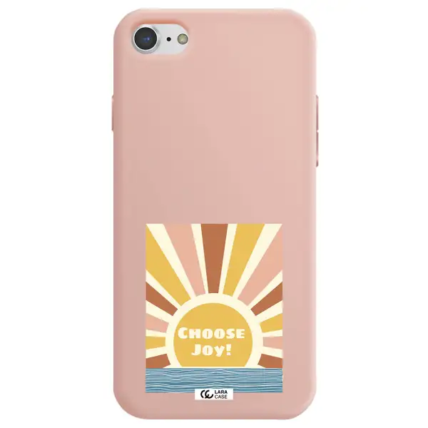 Sunshine Apple iPhone 7 Silicone pastel pink Case