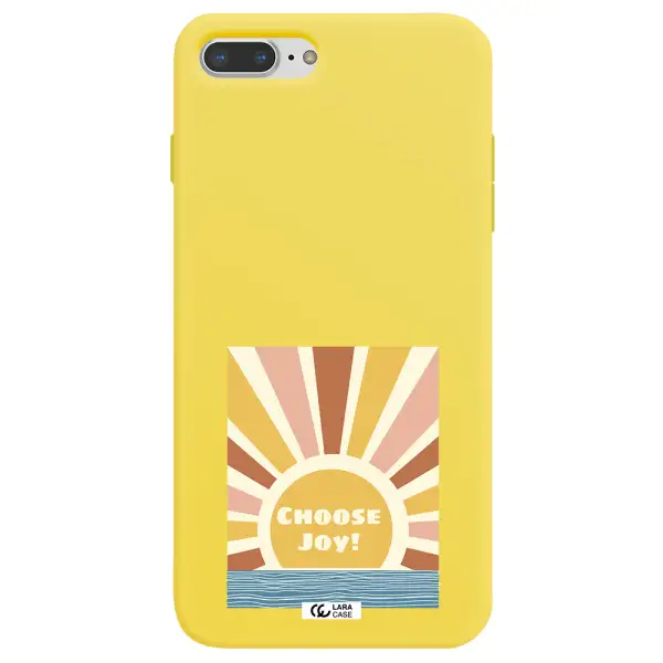 Sunshine Apple iPhone 8 plus Silicone canary yellow Case