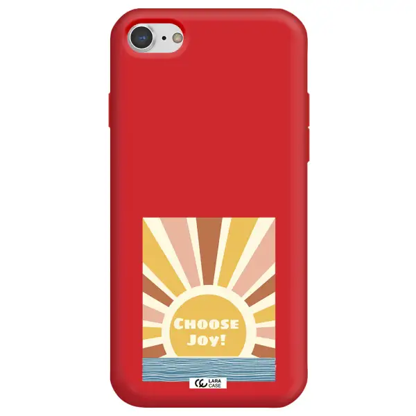 Sunshine Apple iPhone 8 Silicone Imperial Red Case