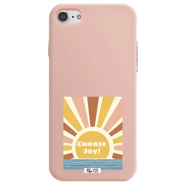 Sunshine Apple iPhone 8 Silicone pastel pink Case