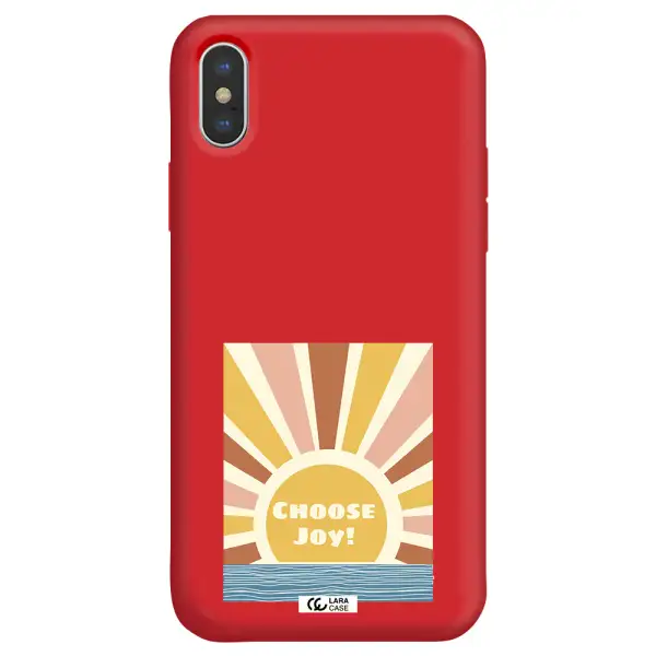 Sunshine Apple iPhone X Silicone Imperial Red Case