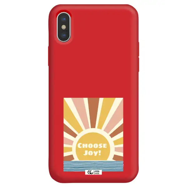 Sunshine Apple iPhone XS Silicone Imperial Red Case