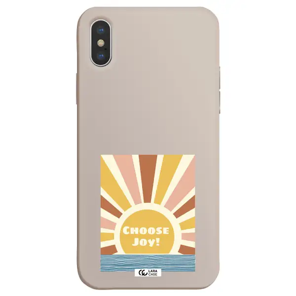 Sunshine Apple iPhone XS Silicone Stone Case