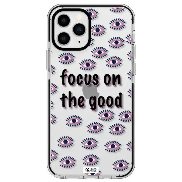 Focus On The Good Apple iPhone 11 pro max impact black border Case
