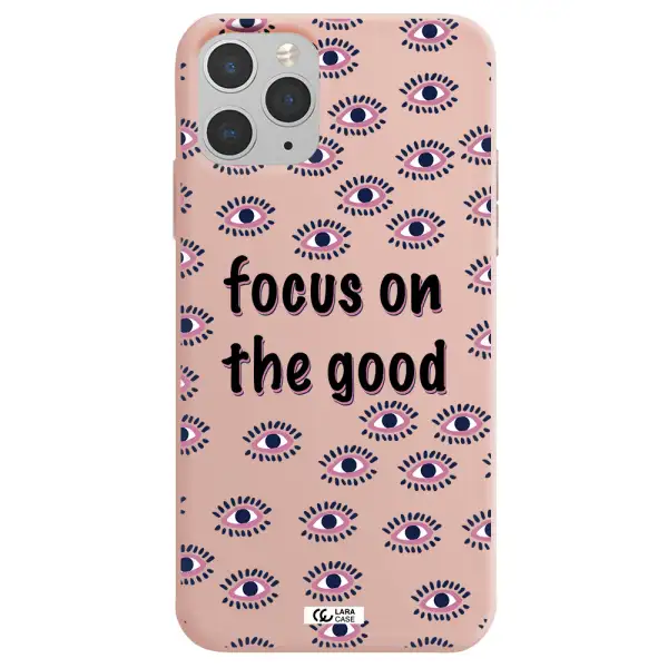 Focus On The Good Apple iPhone 11 pro max Silicone pastel pink Case
