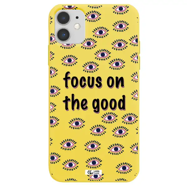 Focus On The Good Apple iPhone 11 Silicone canary yellow Case