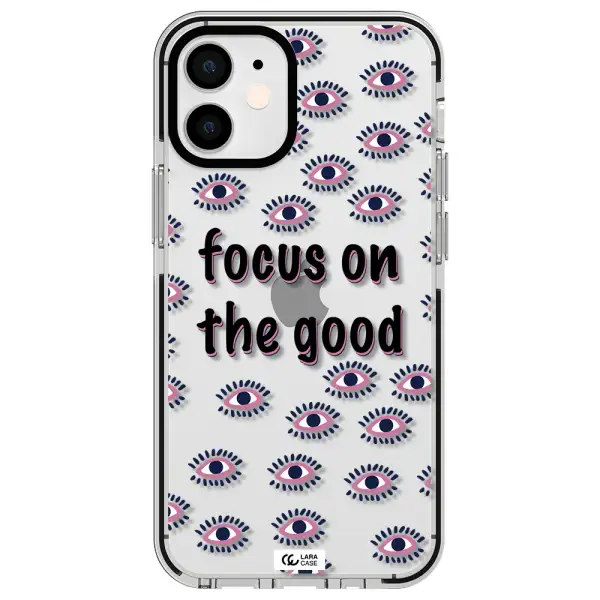 Focus On The Good Apple iPhone 12 mini impact black border Case
