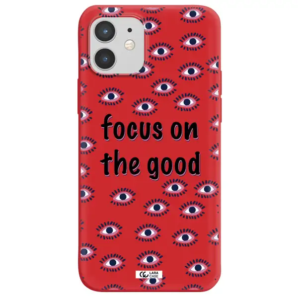 Focus On The Good Apple iPhone 12 mini Silicone Imperial Red Case