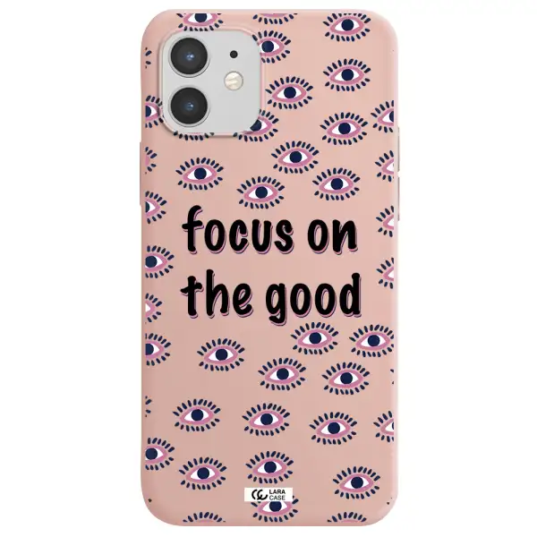 Focus On The Good Apple iPhone 12 mini Silicone pastel pink Case