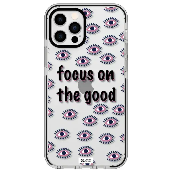 Focus On The Good Apple iPhone 12 pro impact black border Case