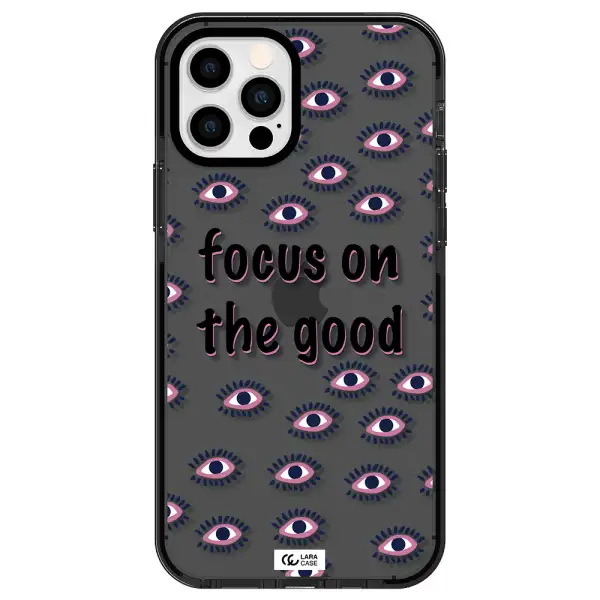 Focus On The Good Apple iPhone 12 pro impact Smoke Black Case