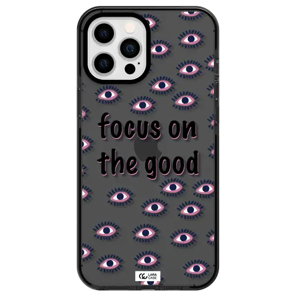 Focus On The Good Apple iPhone 12 pro max impact Smoke Black Case