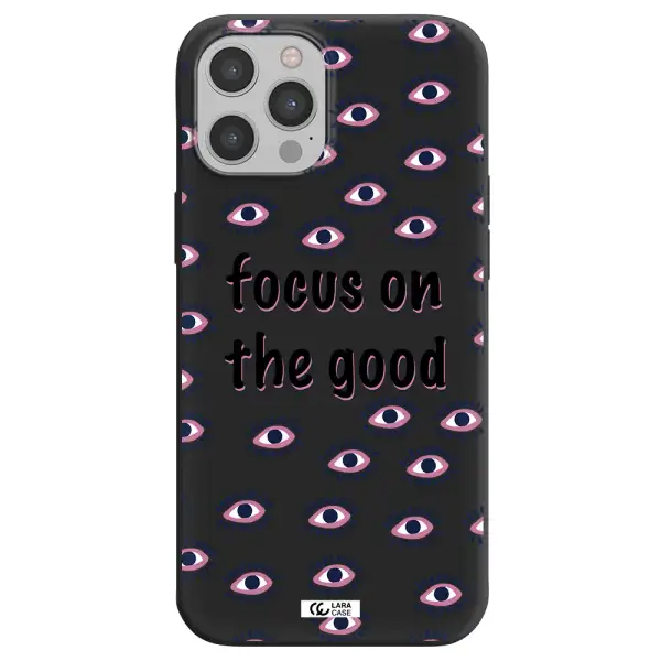 Focus On The Good Apple iPhone 12 pro max Silicone black Case