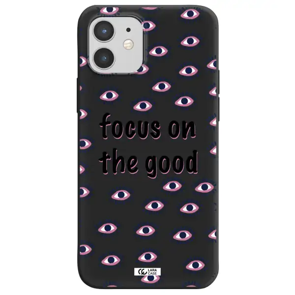 Focus On The Good Apple iPhone 12 Silicone black Case