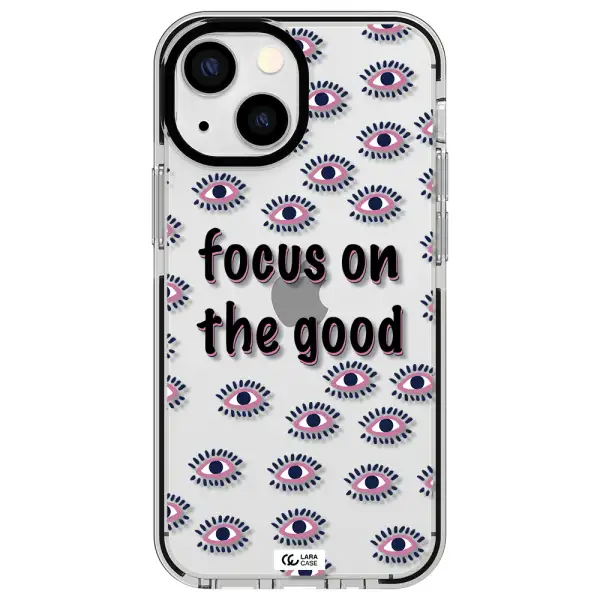 Focus On The Good Apple iPhone 13 mini impact black border Case