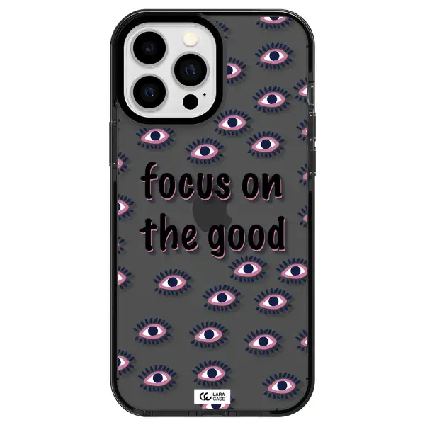 Focus On The Good Apple iPhone 13 Pro Max impact Smoke Black Case