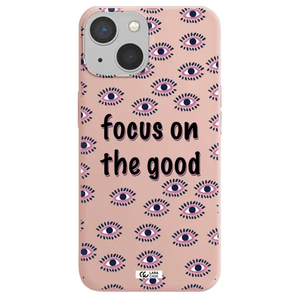 Focus On The Good Apple iPhone 13 Silicone pastel pink Case
