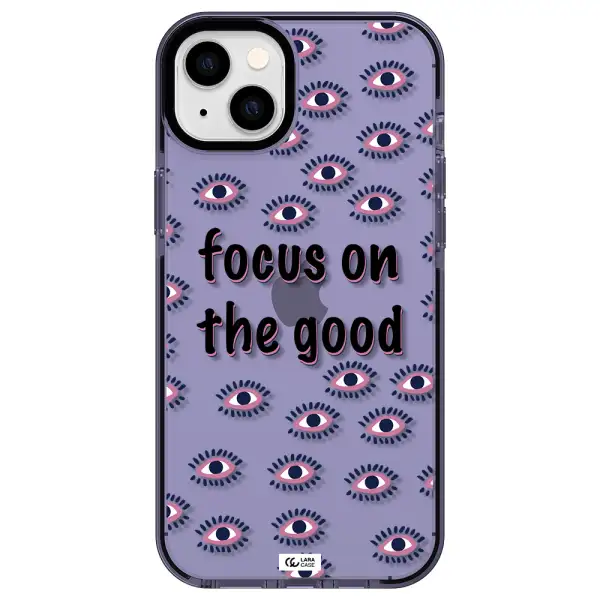 Focus On The Good Apple iPhone 14 plus impact Lilac Case