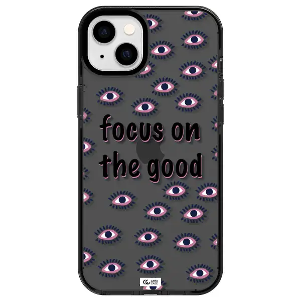 Focus On The Good Apple iPhone 14 plus impact Smoke Black Case