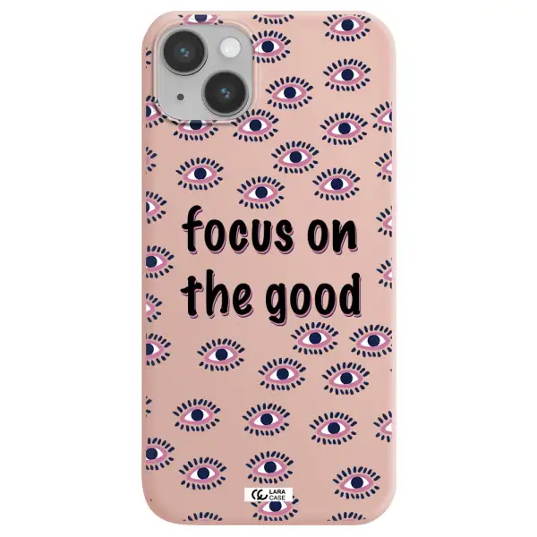 Focus On The Good Apple iPhone 14 plus Silicone pastel pink Case