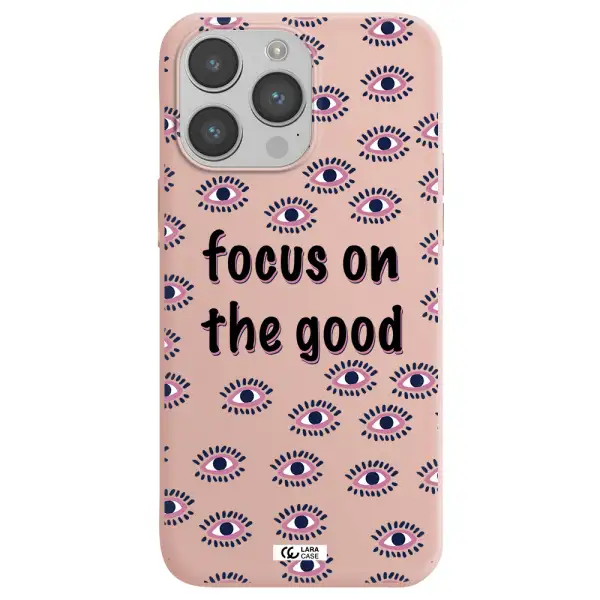 Focus On The Good Apple iPhone 14 pro max Silicone pastel pink Case