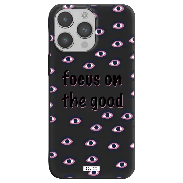 Focus On The Good Apple iPhone 14 pro Silicone black Case