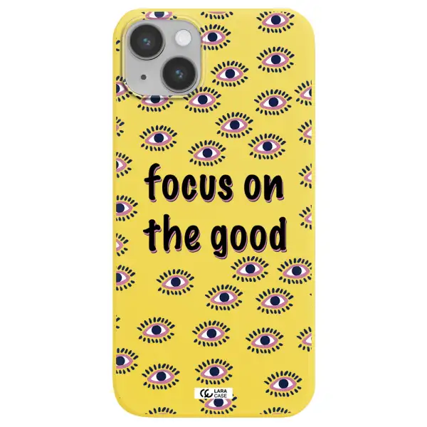 Focus On The Good Apple iPhone 14 Silicone canary yellow Case