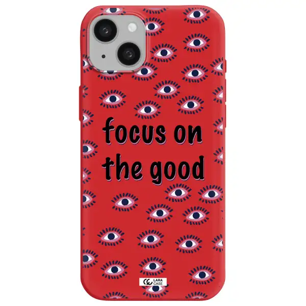 Focus On The Good Apple iphone 15 plus Silicone Imperial Red Case