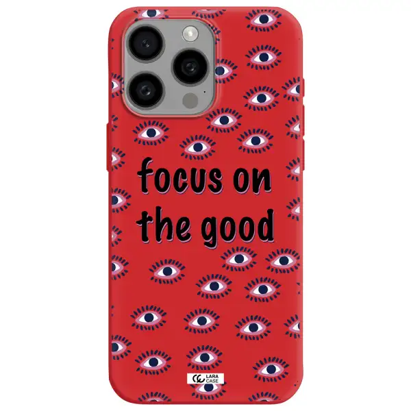 Focus On The Good Apple Iphone 15 Pro Max Silicone Imperial Red Case
