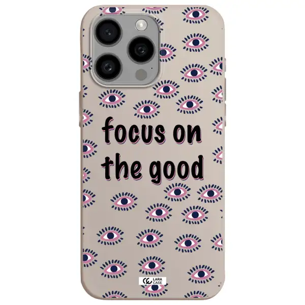 Focus On The Good Apple Iphone 15 Pro max Silicone Stone Case