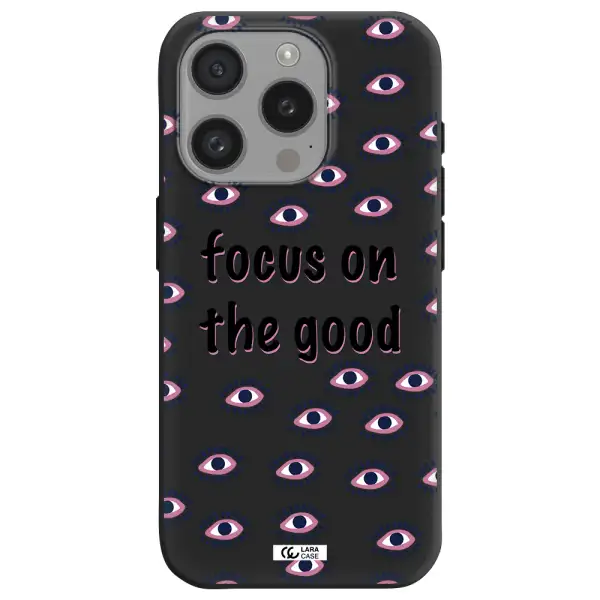 Focus On The Good Apple Iphone 15 Pro Silicone Black Case