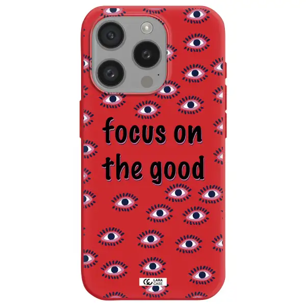 Focus On The Good Apple Iphone 15 Pro Silicone Imperial Red Case