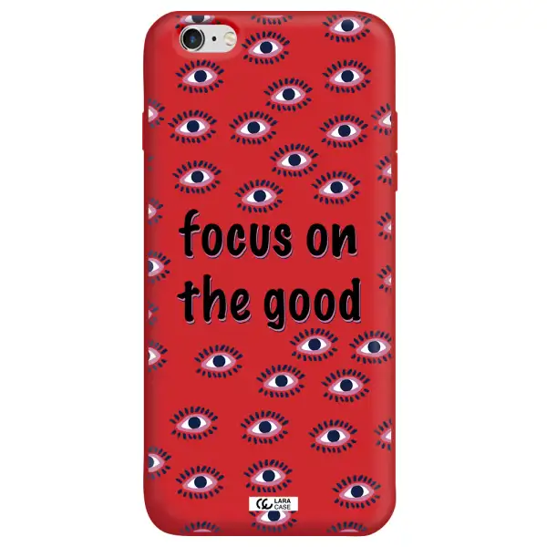 Focus On The Good Apple iPhone 6 plus Silicone Imperial Red Case